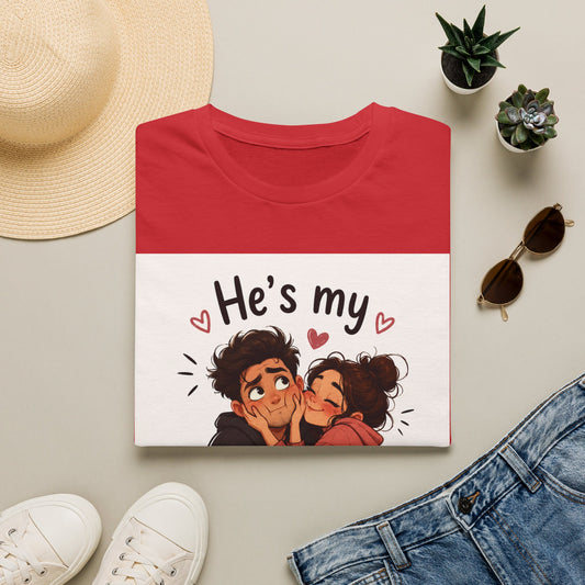 He’s My Favorite Problem T-Shirt — Cute Couple Cartoon Valentine Tee, Graphic Tee, Couple Tee, Funny Tshirt, Relationship Tshirt