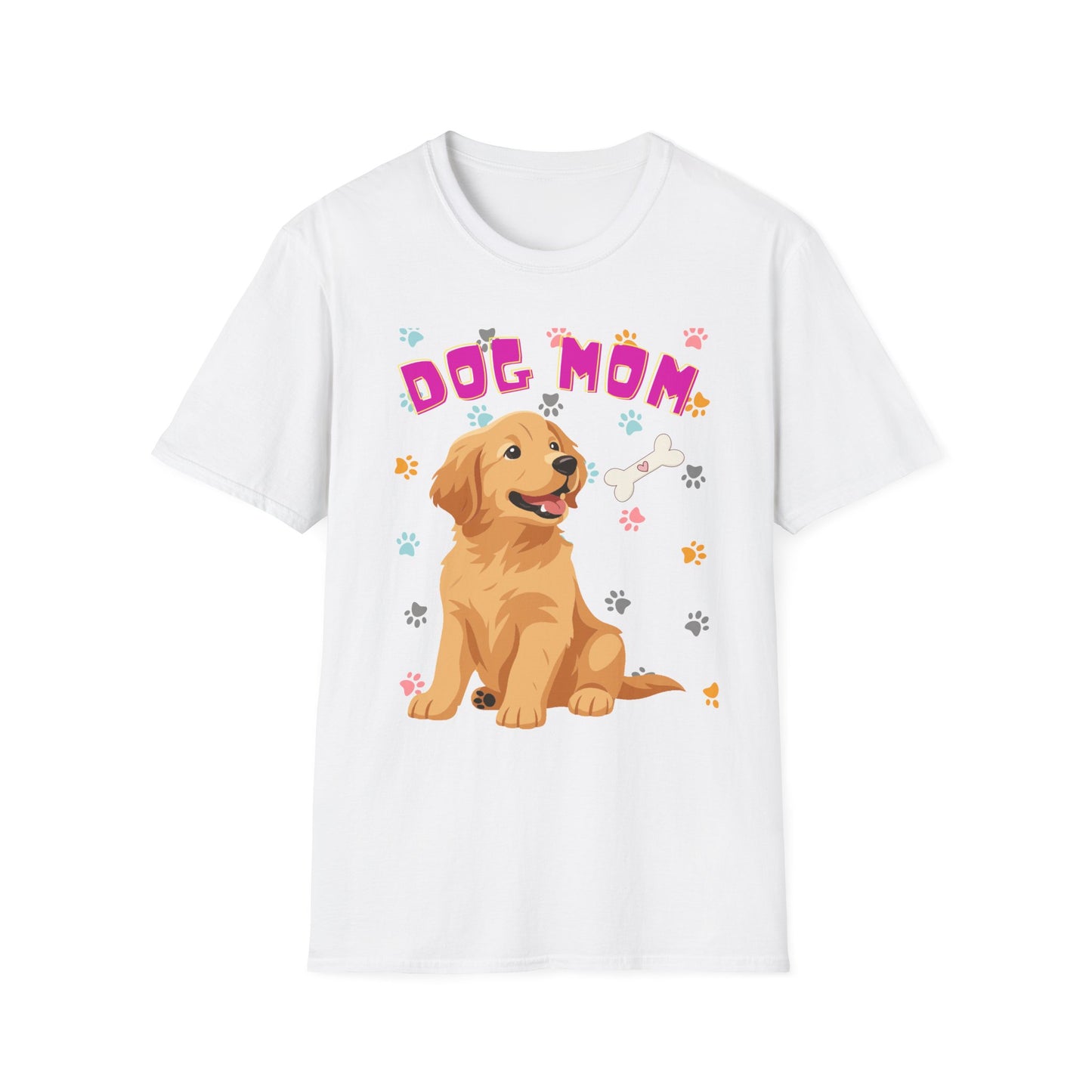 Dog Mom T-Shirt — Cute Dog Print Design, Dog lover Tshirt, Pet lover Tshirt, Cute animal Tshirt