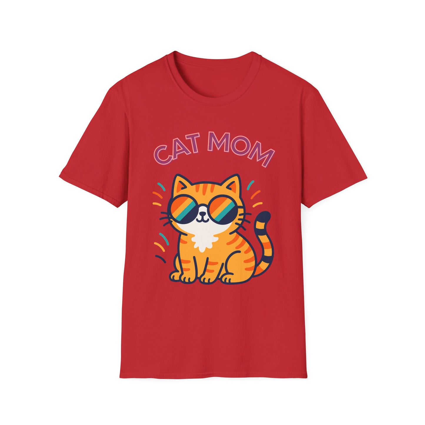 Cat Mom T-Shirt — Cute Sunglasses Kitty Tee for Cat Lovers, Pet Tshirt, Pet lover Tshirt, Cute animal Tshirt