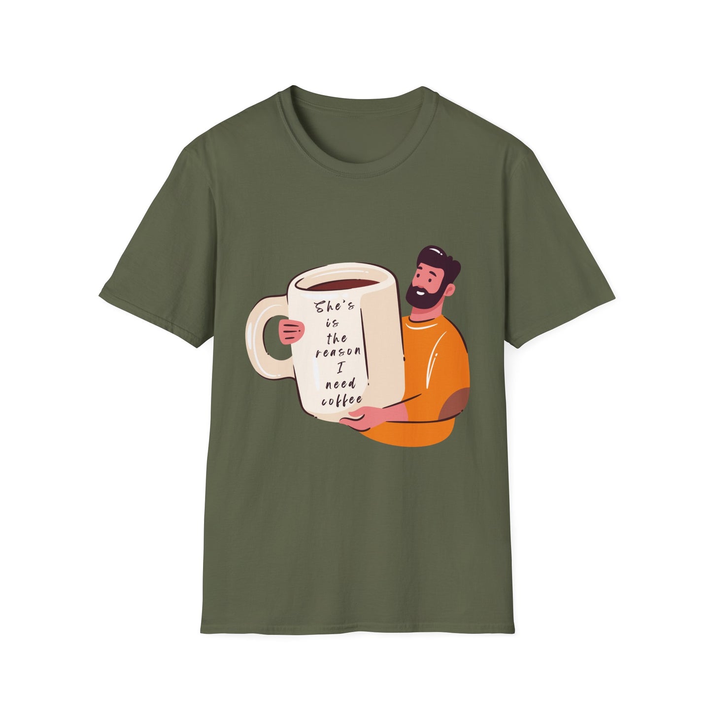 Coffee Lover T-Shirt — Coffee Mug Tee, Cute couple T-shirt, Funny T-shirt, Funny meme T-shirt, Relationship T-shirt