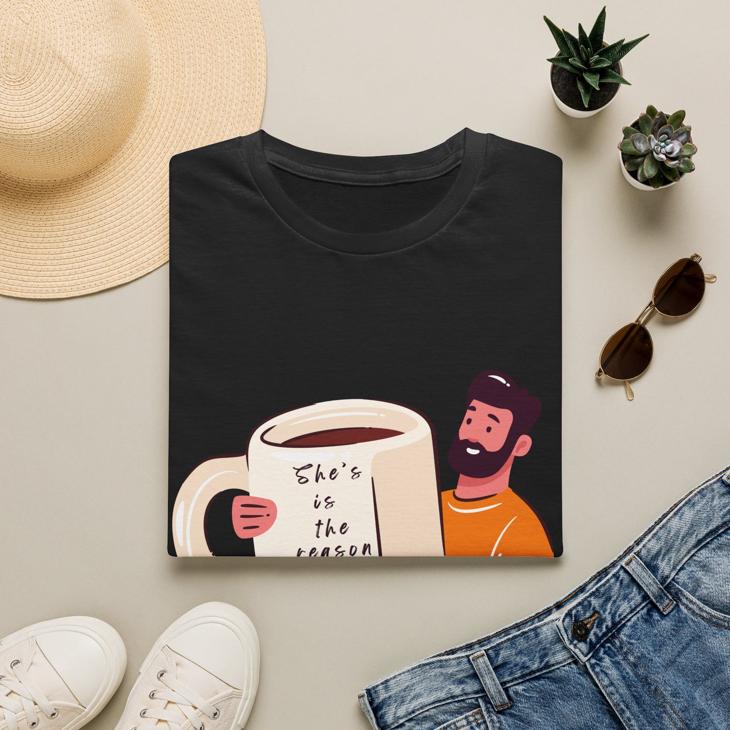 Coffee Lover T-Shirt — Coffee Mug Tee, Cute couple T-shirt, Funny T-shirt, Funny meme T-shirt, Relationship T-shirt