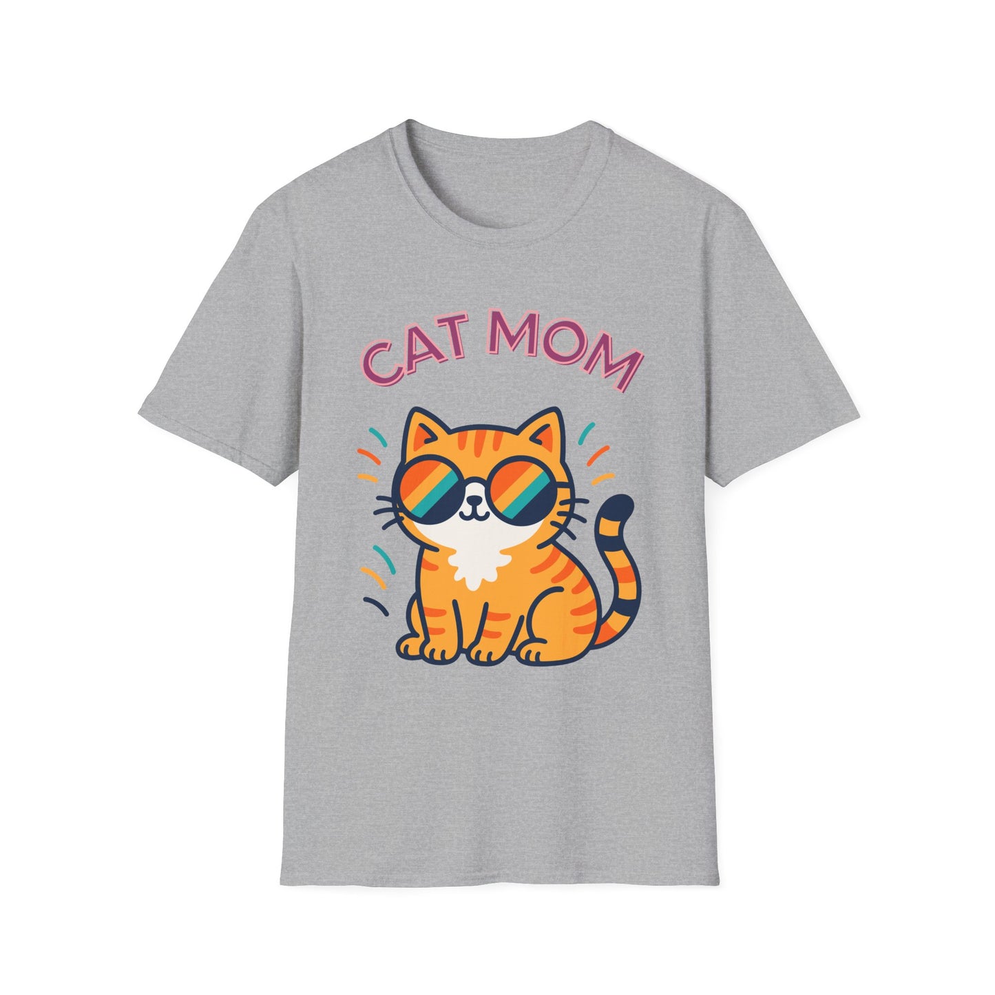 Cat Mom T‑Shirt ,Graphic Tee for Cat Lovers, Animal lovers Tshirt
