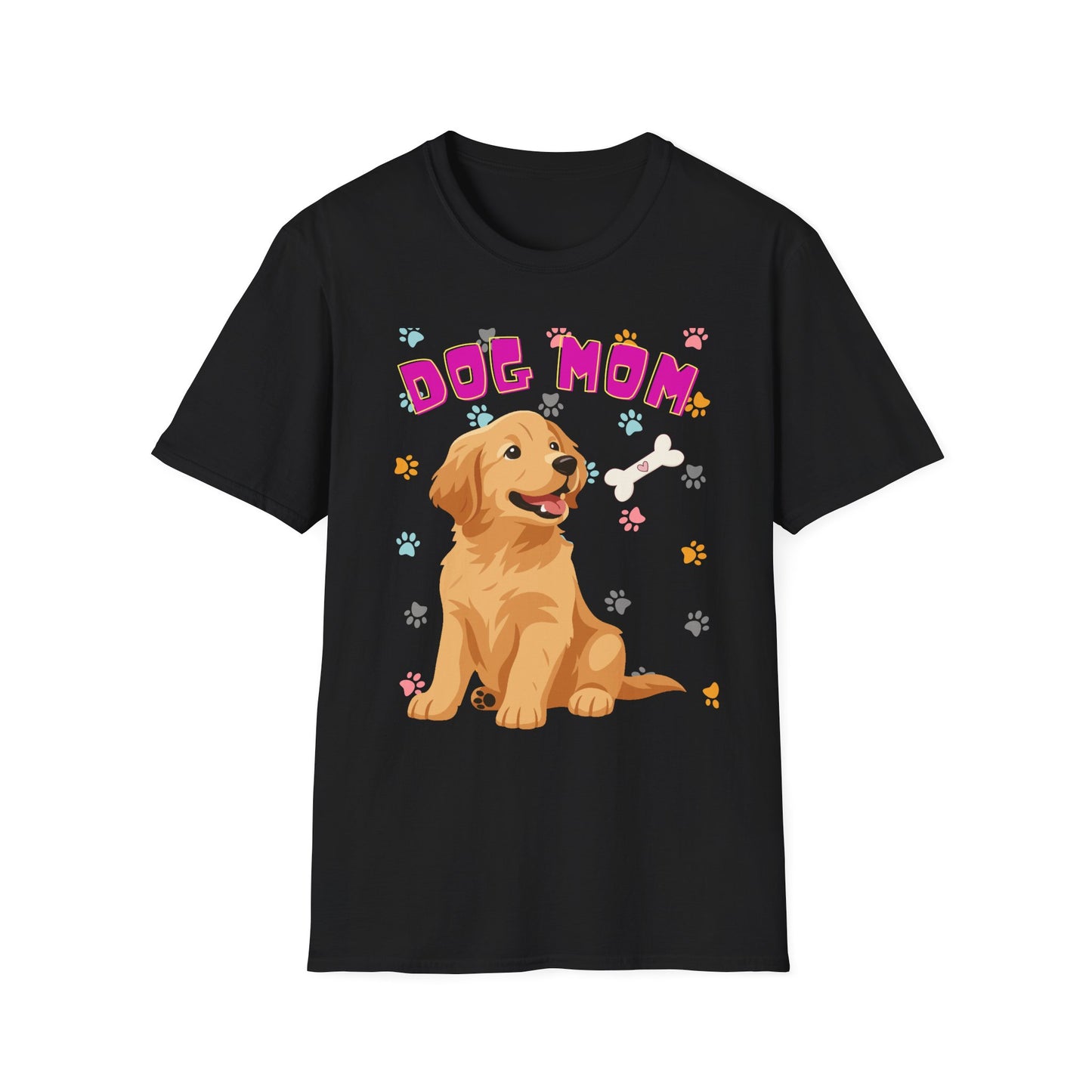 Dog Mom T-Shirt — Cute Dog Print Design, Dog lover Tshirt, Pet lover Tshirt, Cute animal Tshirt