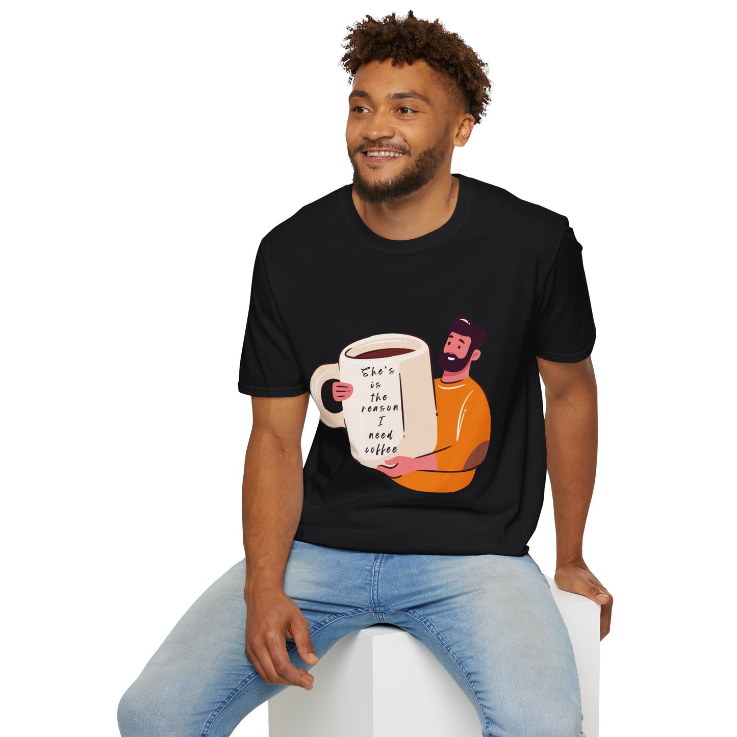 Coffee Lover T-Shirt — Coffee Mug Tee, Cute couple T-shirt, Funny T-shirt, Funny meme T-shirt, Relationship T-shirt