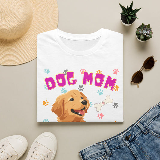Dog Mom T-Shirt — Cute Dog Print Design, Dog lover Tshirt, Pet lover Tshirt, Cute animal Tshirt