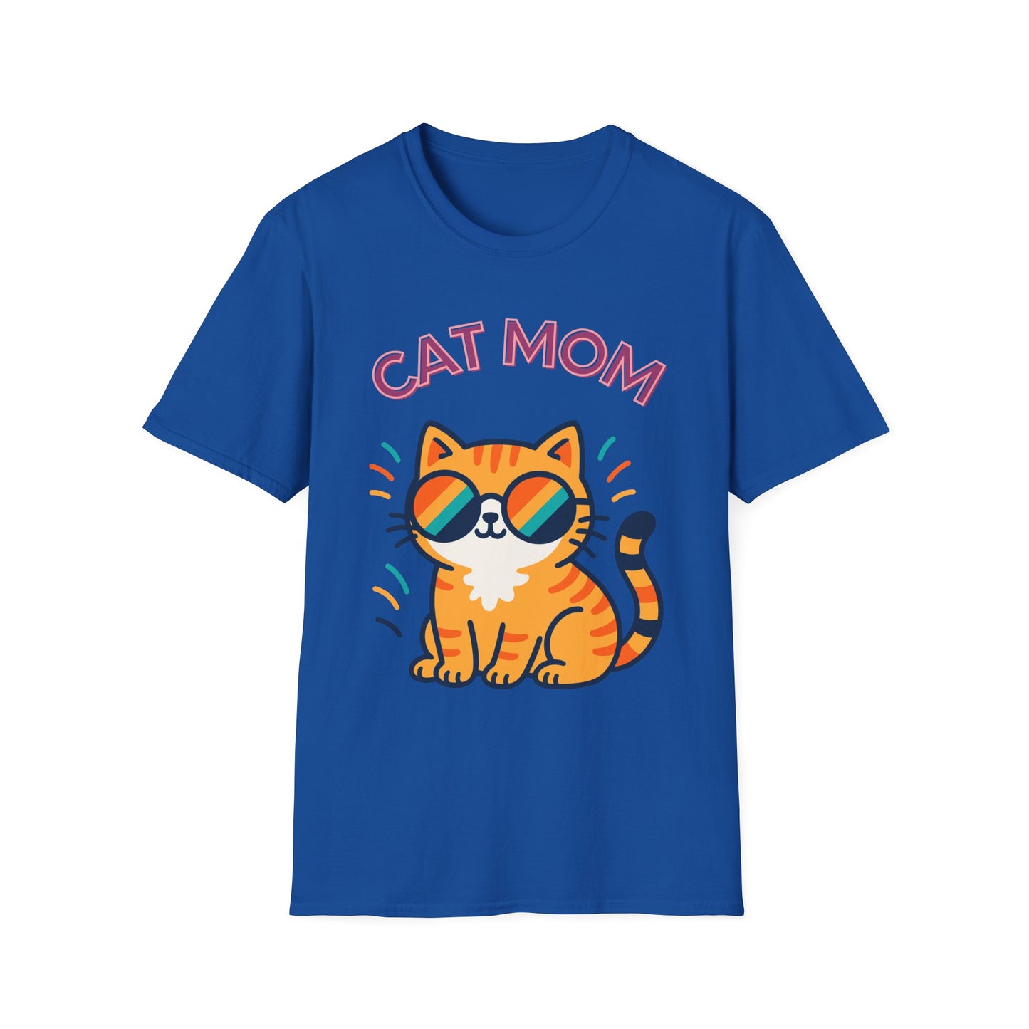 Cat Mom T-Shirt — Cute Sunglasses Kitty Tee for Cat Lovers, Pet Tshirt, Pet lover Tshirt, Cute animal Tshirt