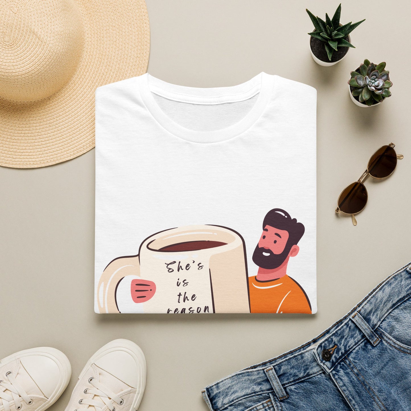 Coffee Lover T-Shirt — Coffee Mug Tee, Cute couple T-shirt, Funny T-shirt, Funny meme T-shirt, Relationship T-shirt