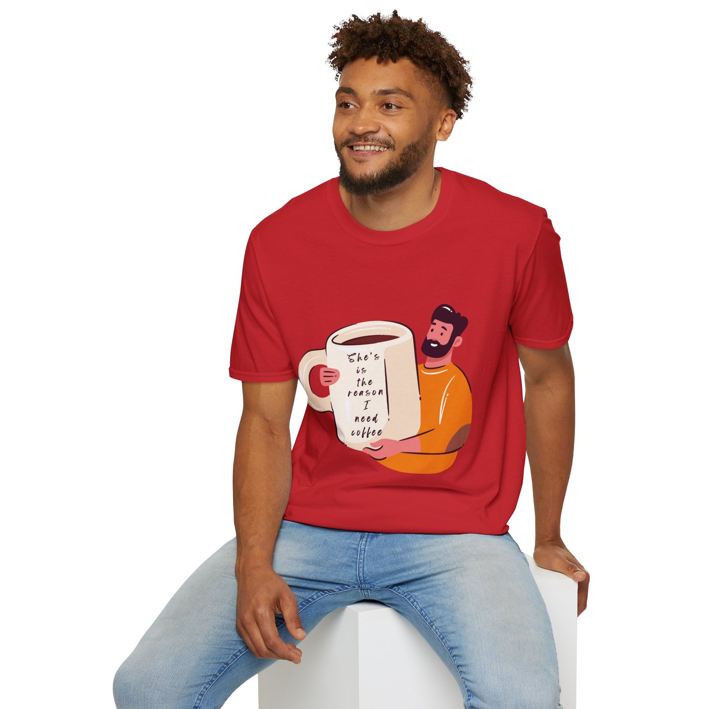 Coffee Lover T-Shirt — Coffee Mug Tee, Cute couple T-shirt, Funny T-shirt, Funny meme T-shirt, Relationship T-shirt