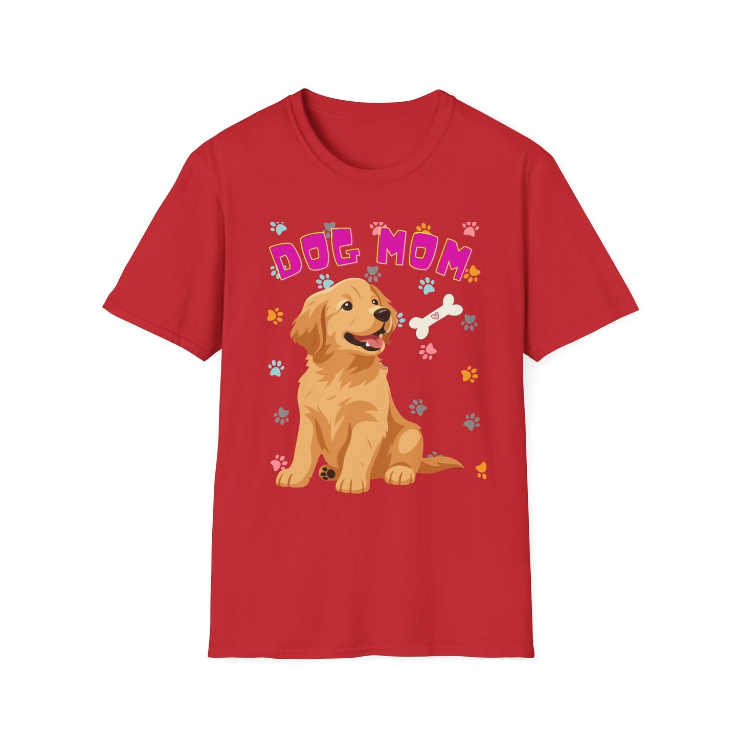Dog Mom T-Shirt — Cute Dog Print Design, Dog lover Tshirt, Pet lover Tshirt, Cute animal Tshirt
