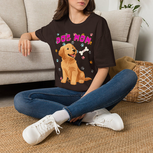 Dog Mom T-Shirt — Cute Dog Print Design, Dog lover Tshirt, Pet lover Tshirt, Cute animal Tshirt