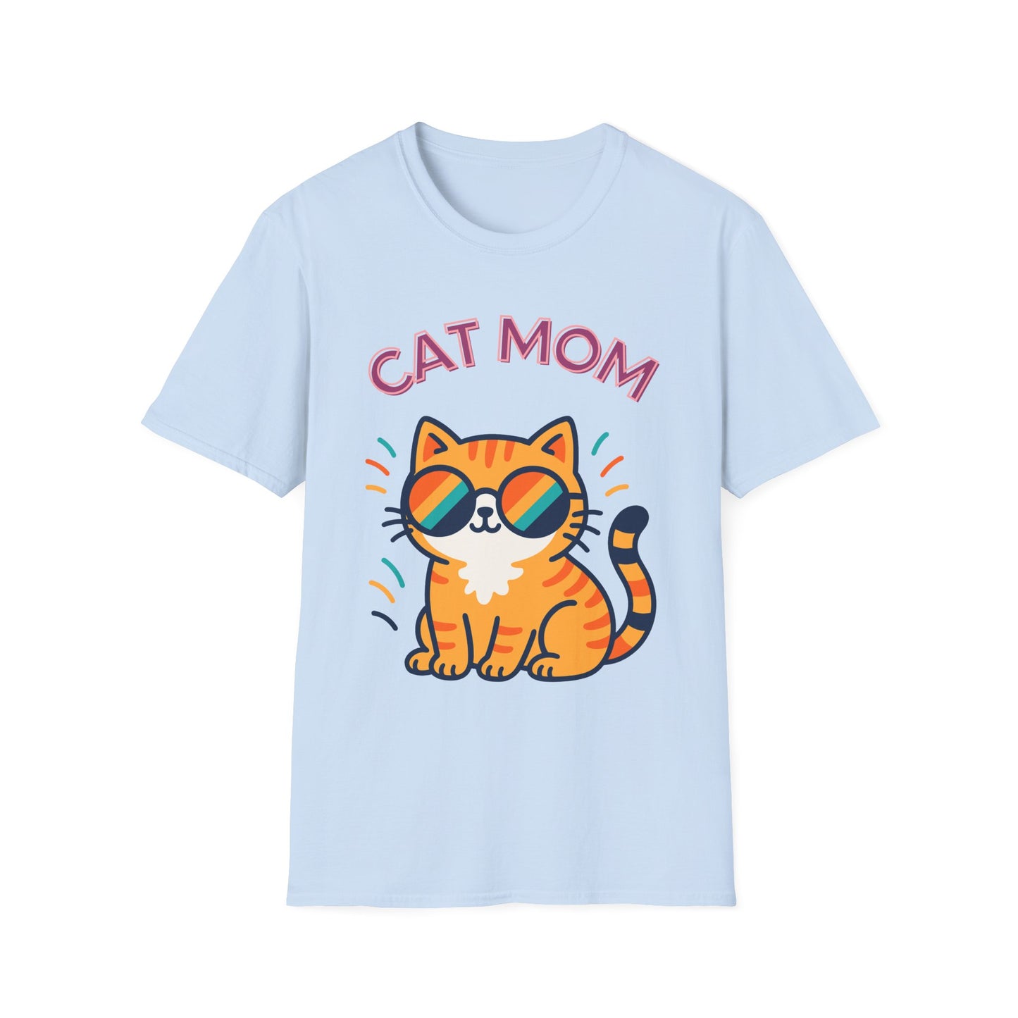 Cat Mom T-Shirt — Cute Sunglasses Kitty Tee for Cat Lovers, Pet Tshirt, Pet lover Tshirt, Cute animal Tshirt