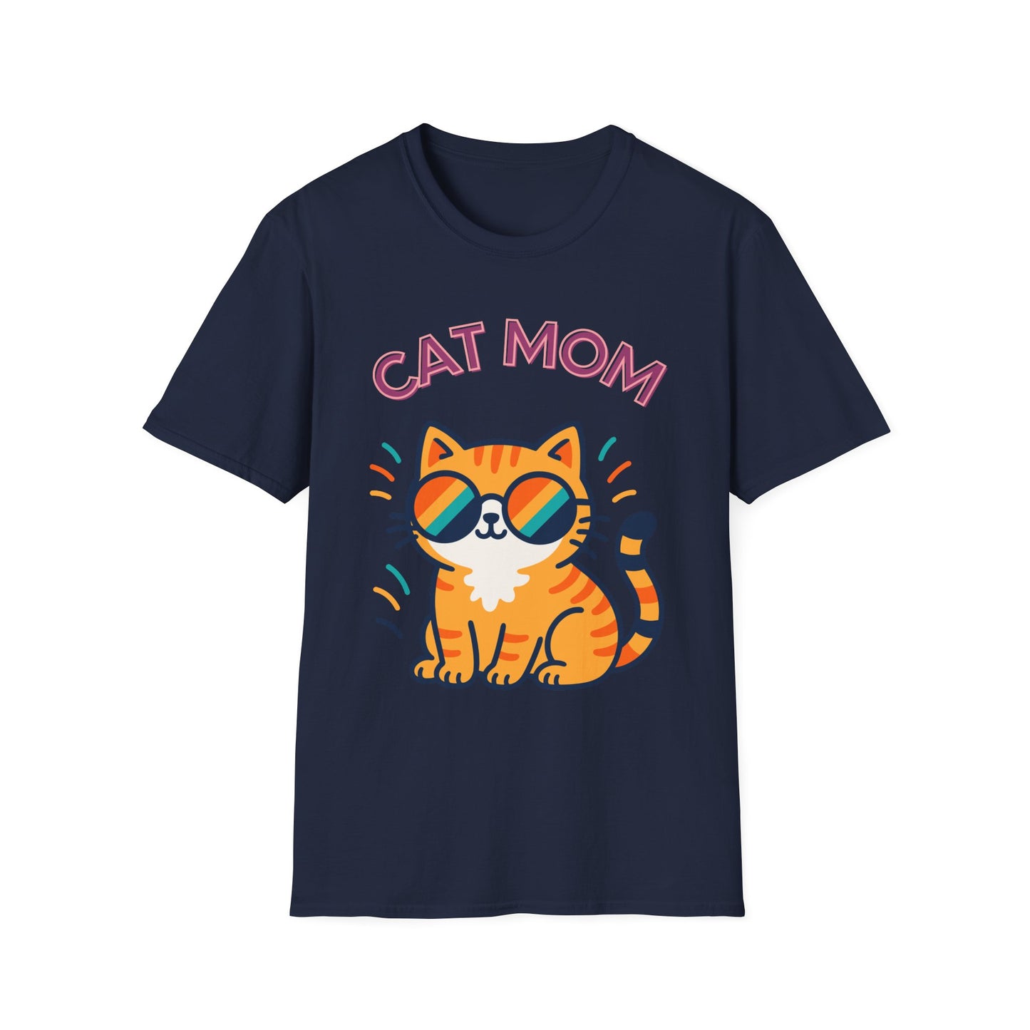 Cat Mom T‑Shirt ,Graphic Tee for Cat Lovers, Animal lovers Tshirt