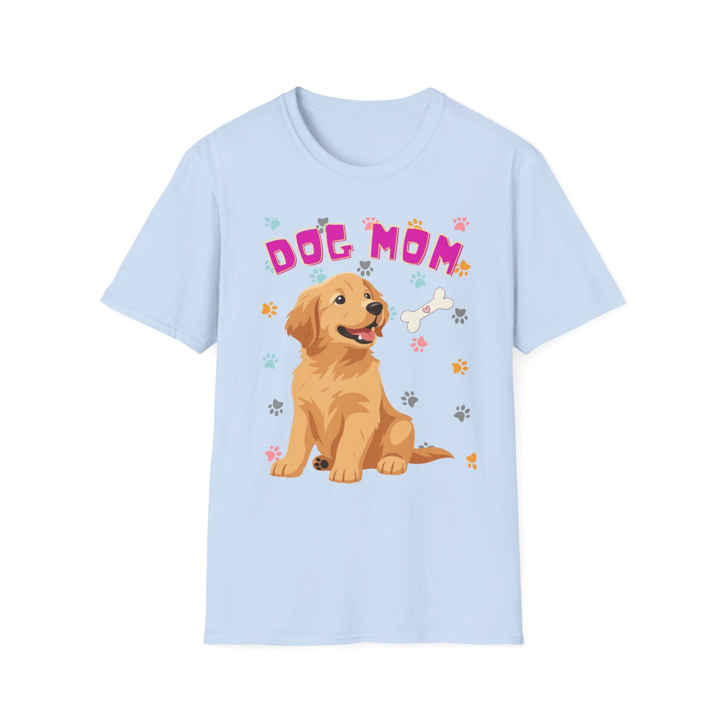 Dog Mom T-Shirt — Cute Dog Print Design, Dog lover Tshirt, Pet lover Tshirt, Cute animal Tshirt