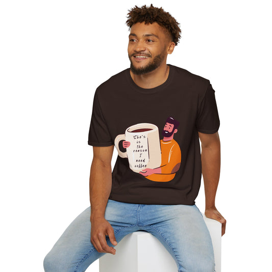 Coffee Lover T-Shirt — Coffee Mug Tee, Cute couple T-shirt, Funny T-shirt, Funny meme T-shirt, Relationship T-shirt