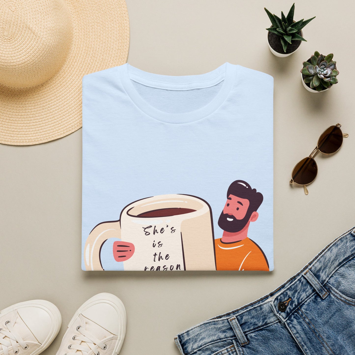 Coffee Lover T-Shirt — Coffee Mug Tee, Cute couple T-shirt, Funny T-shirt, Funny meme T-shirt, Relationship T-shirt