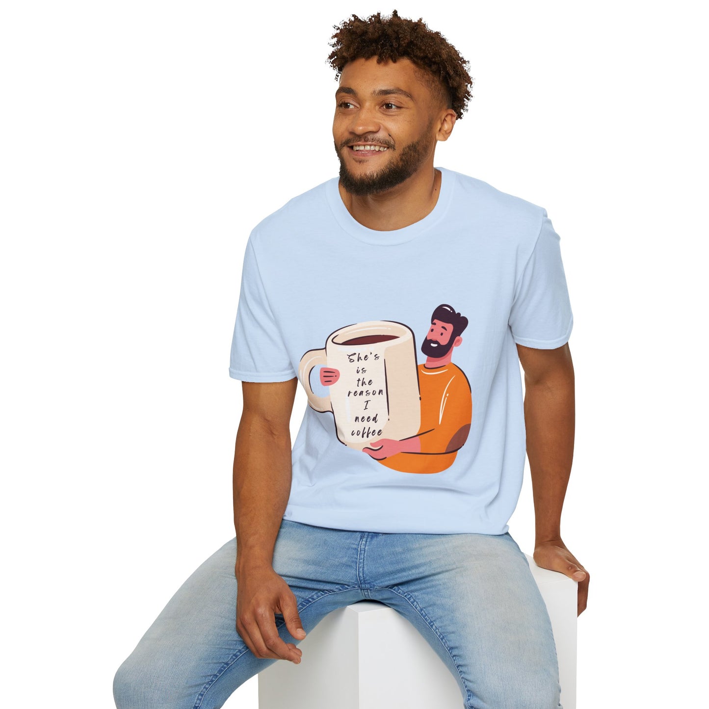 Coffee Lover T-Shirt — Coffee Mug Tee, Cute couple T-shirt, Funny T-shirt, Funny meme T-shirt, Relationship T-shirt
