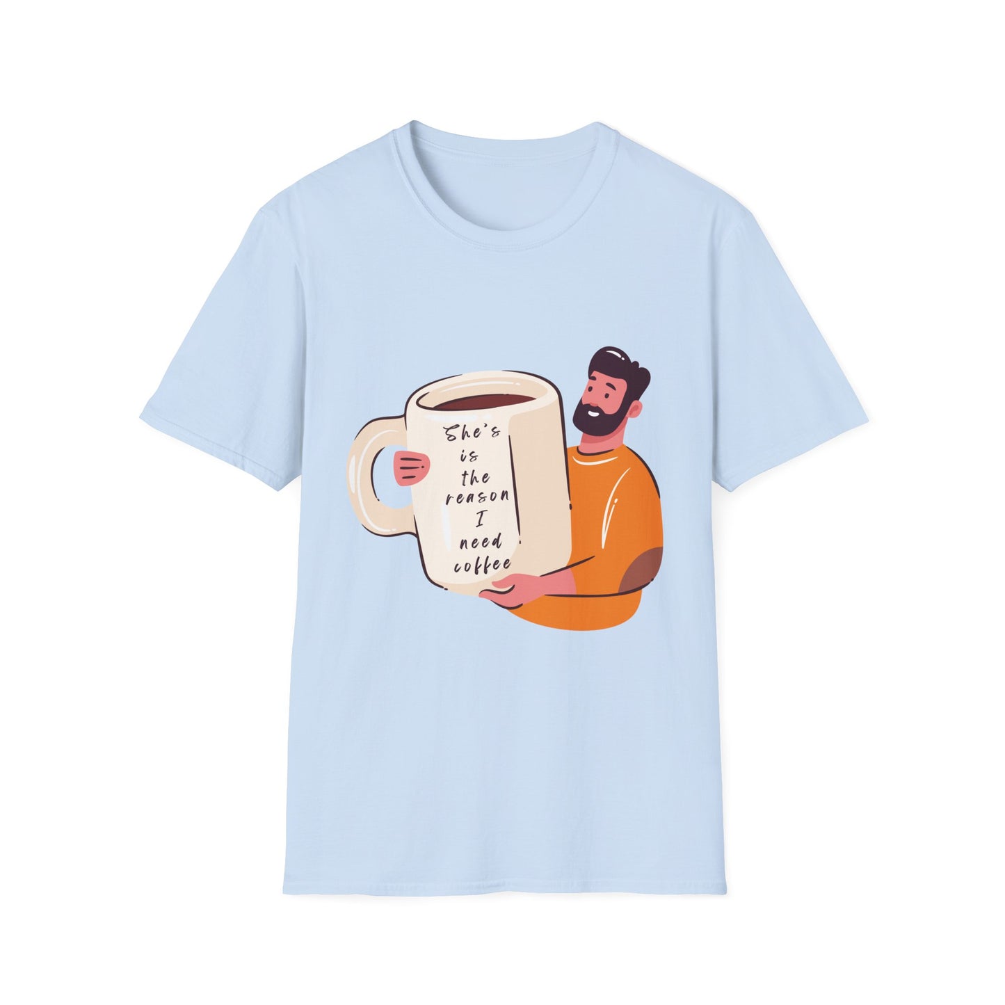 Coffee Lover T-Shirt — Coffee Mug Tee, Cute couple T-shirt, Funny T-shirt, Funny meme T-shirt, Relationship T-shirt