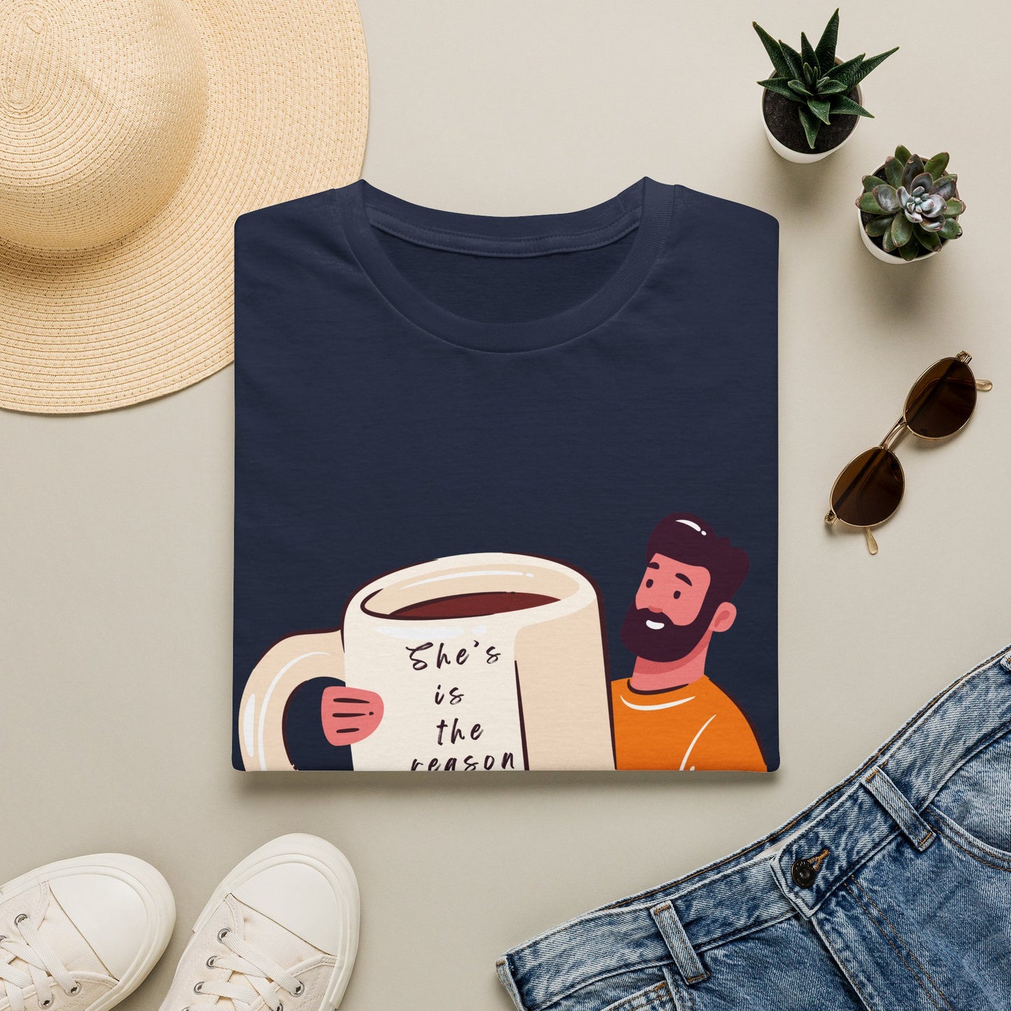 Coffee Lover T-Shirt — Coffee Mug Tee, Cute couple T-shirt, Funny T-shirt, Funny meme T-shirt, Relationship T-shirt