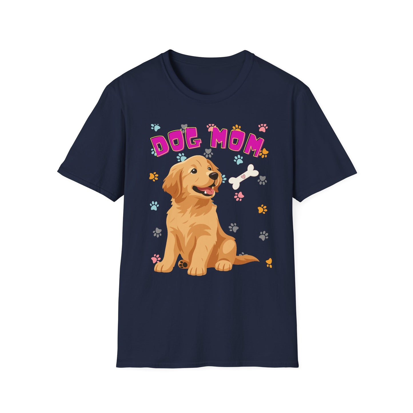 Dog Mom T-Shirt — Cute Dog Print Design, Dog lover Tshirt, Pet lover Tshirt, Cute animal Tshirt