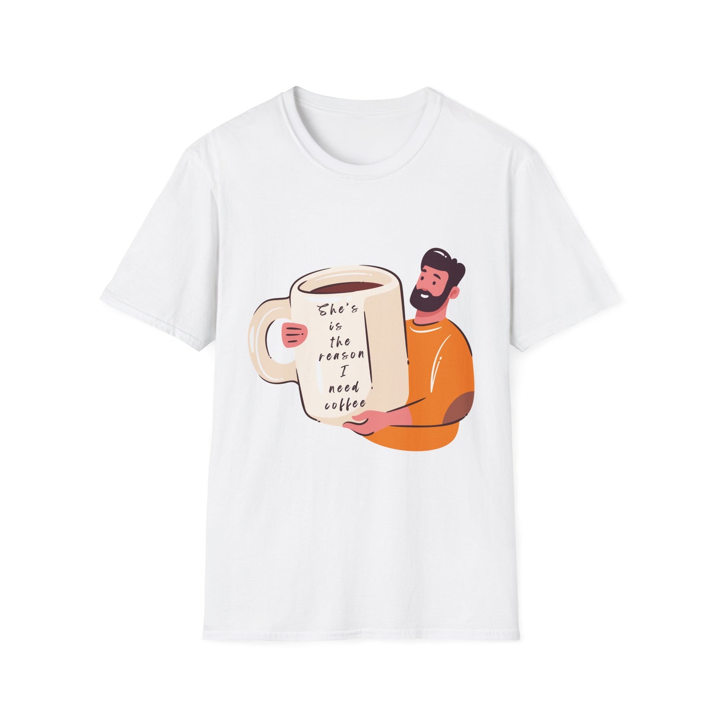Coffee Lover T-Shirt — Coffee Mug Tee, Cute couple T-shirt, Funny T-shirt, Funny meme T-shirt, Relationship T-shirt