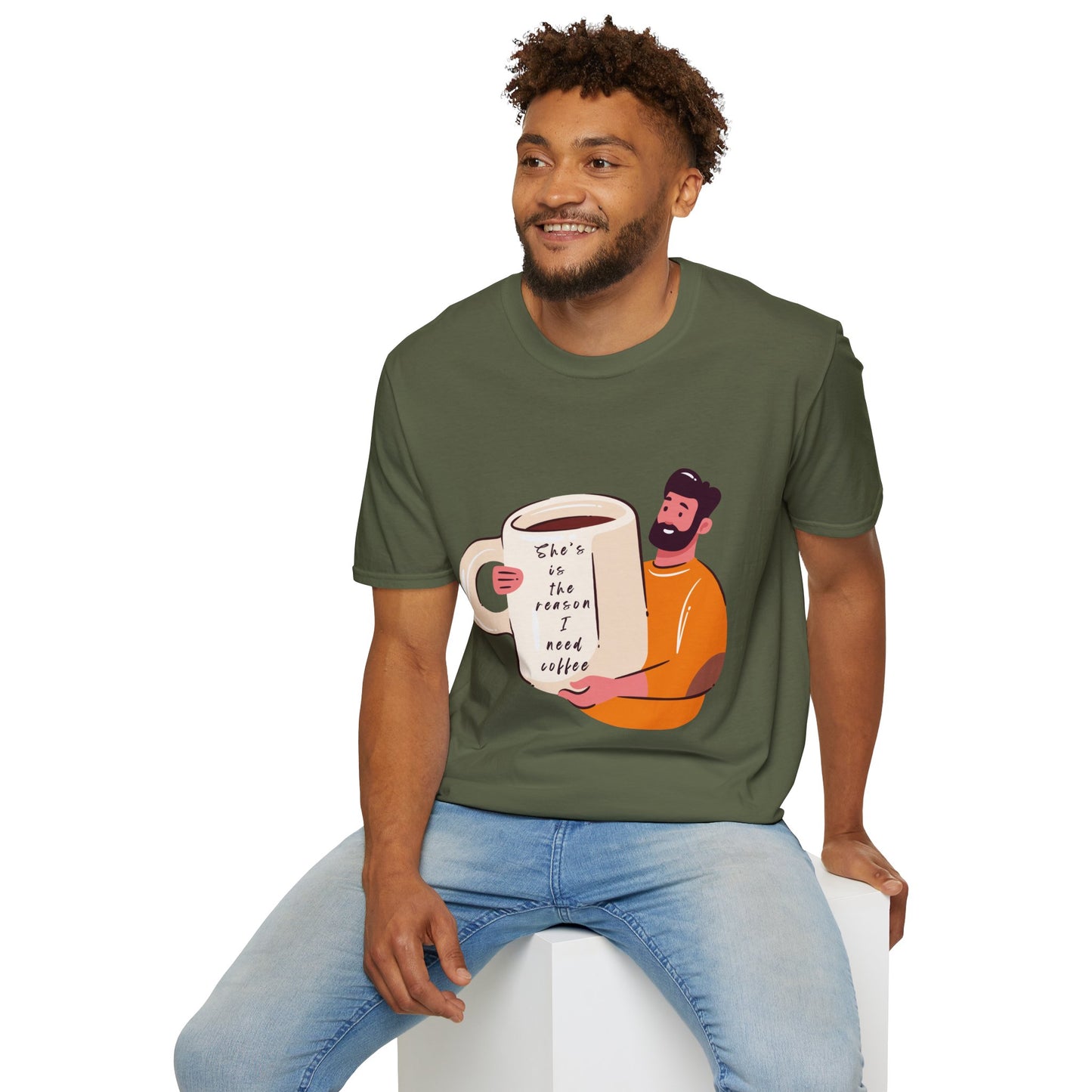 Coffee Lover T-Shirt — Coffee Mug Tee, Cute couple T-shirt, Funny T-shirt, Funny meme T-shirt, Relationship T-shirt
