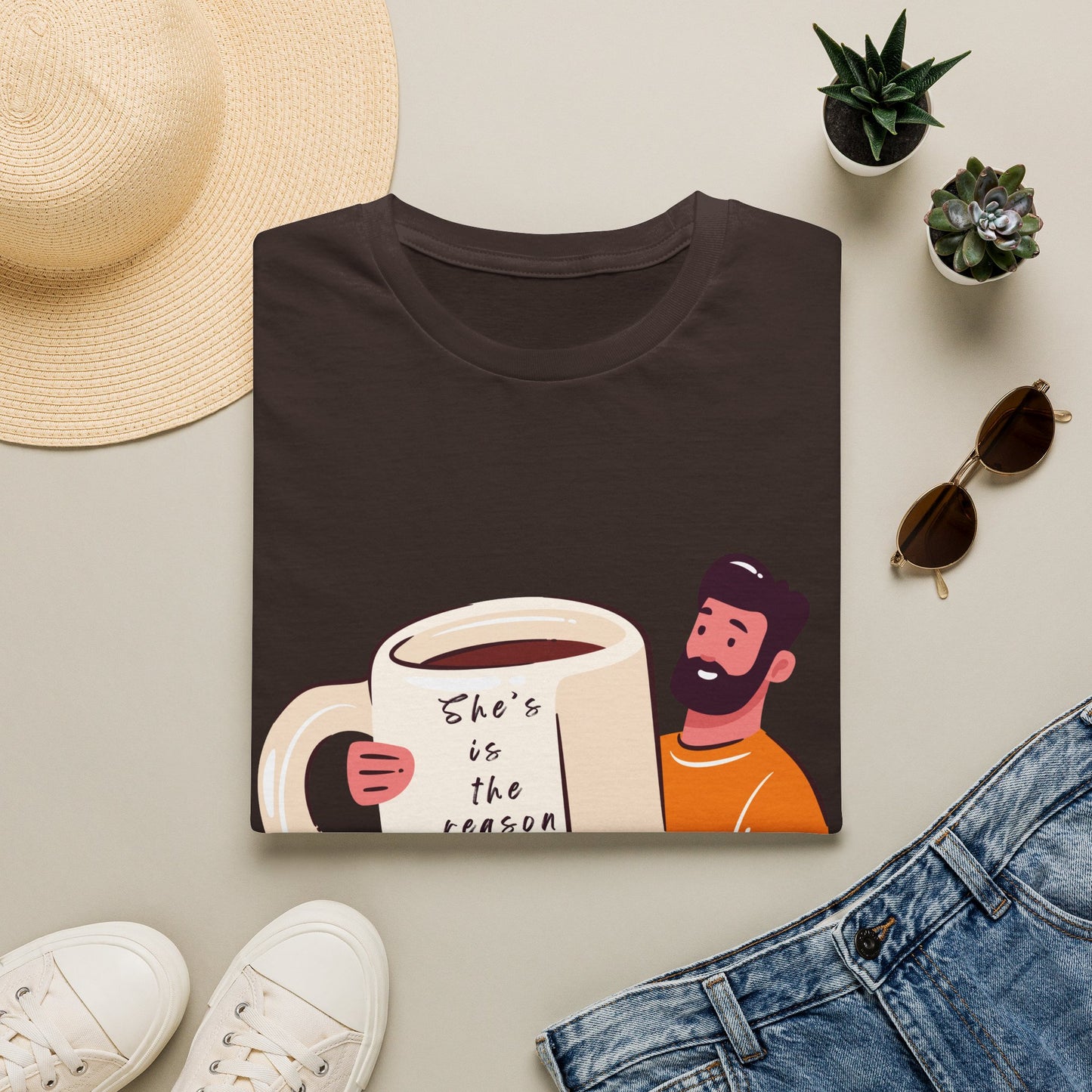 Coffee Lover T-Shirt — Coffee Mug Tee, Cute couple T-shirt, Funny T-shirt, Funny meme T-shirt, Relationship T-shirt