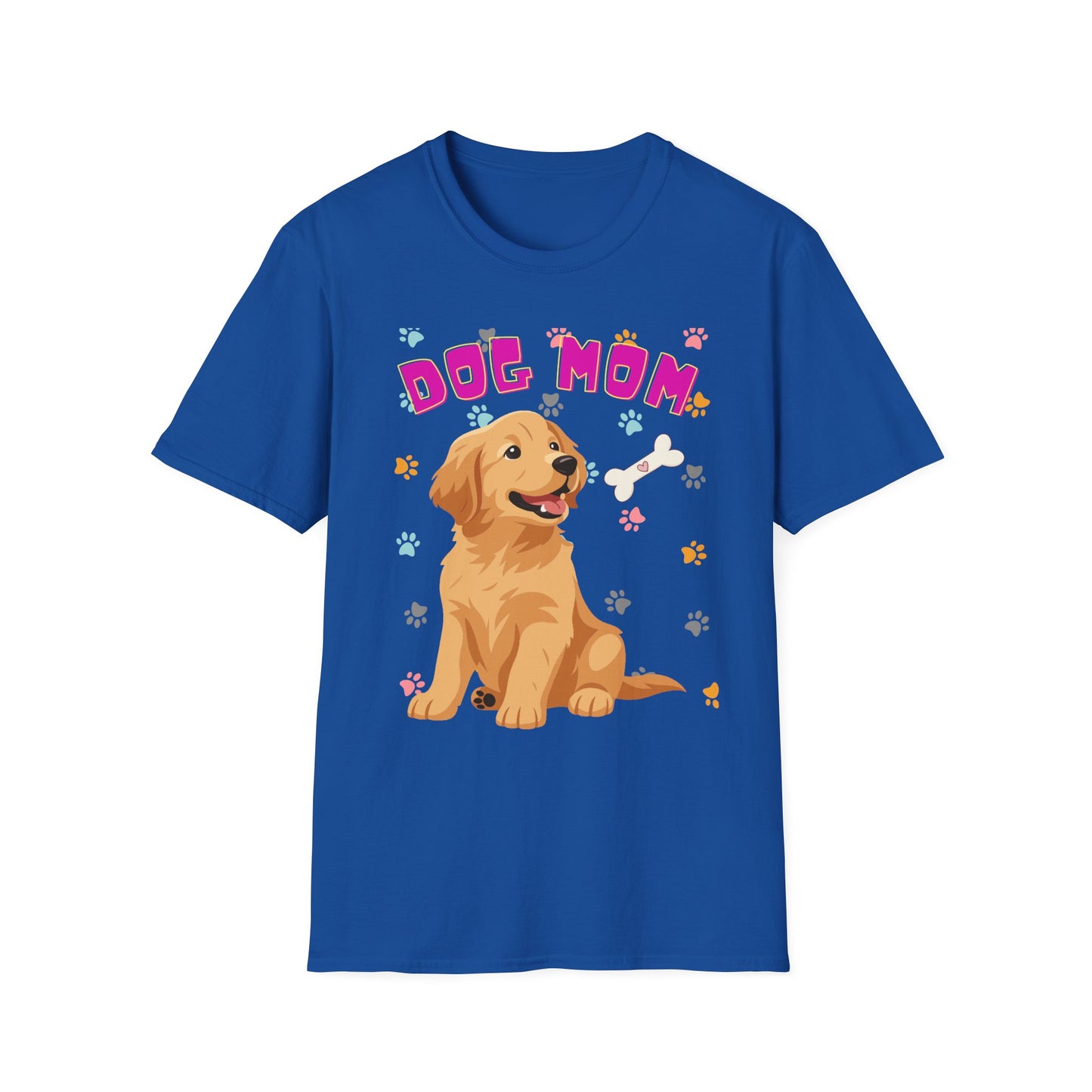 Dog Mom T-Shirt — Cute Dog Print Design, Dog lover Tshirt, Pet lover Tshirt, Cute animal Tshirt